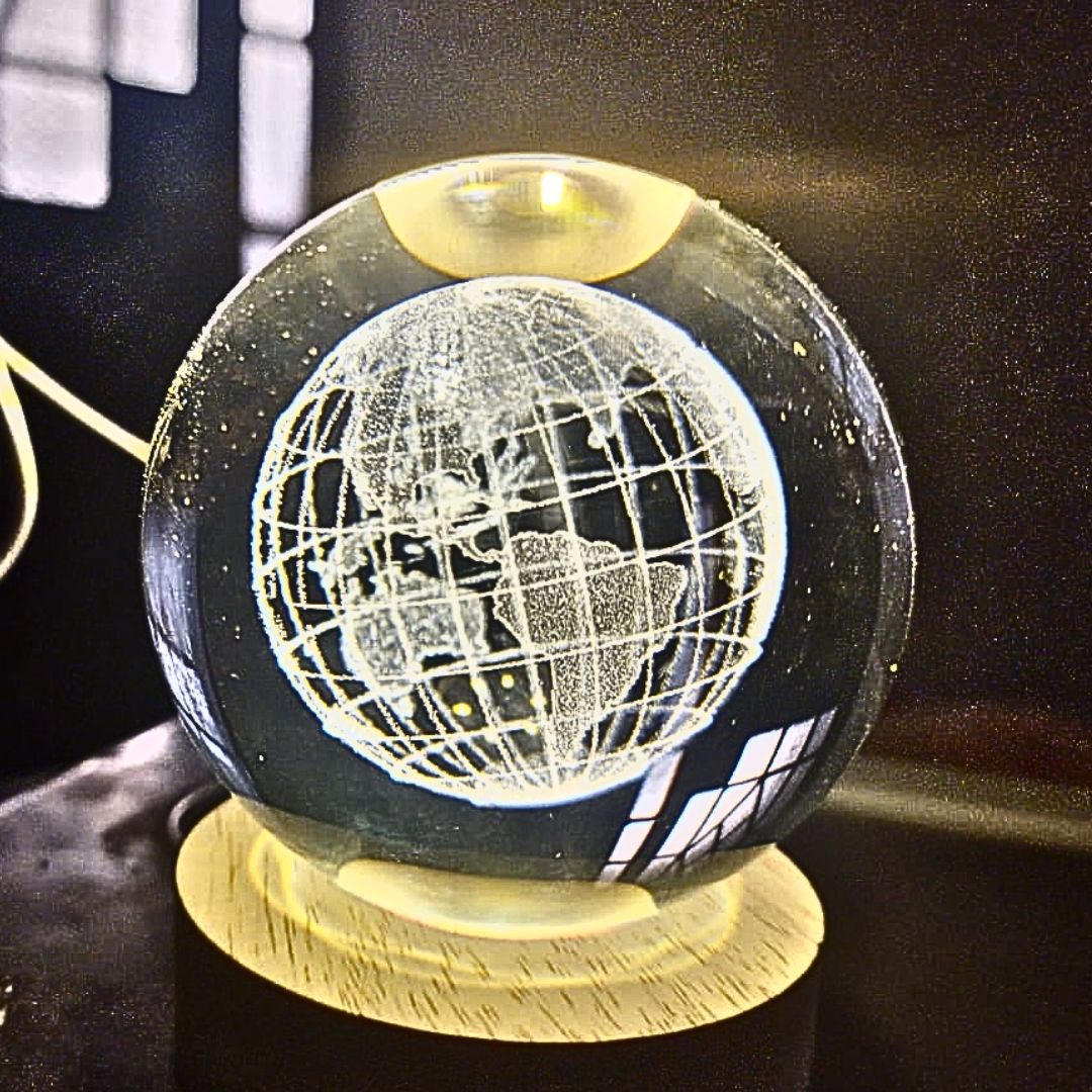 ⭐ Lampara Led Bola De Cristal Base de Ma