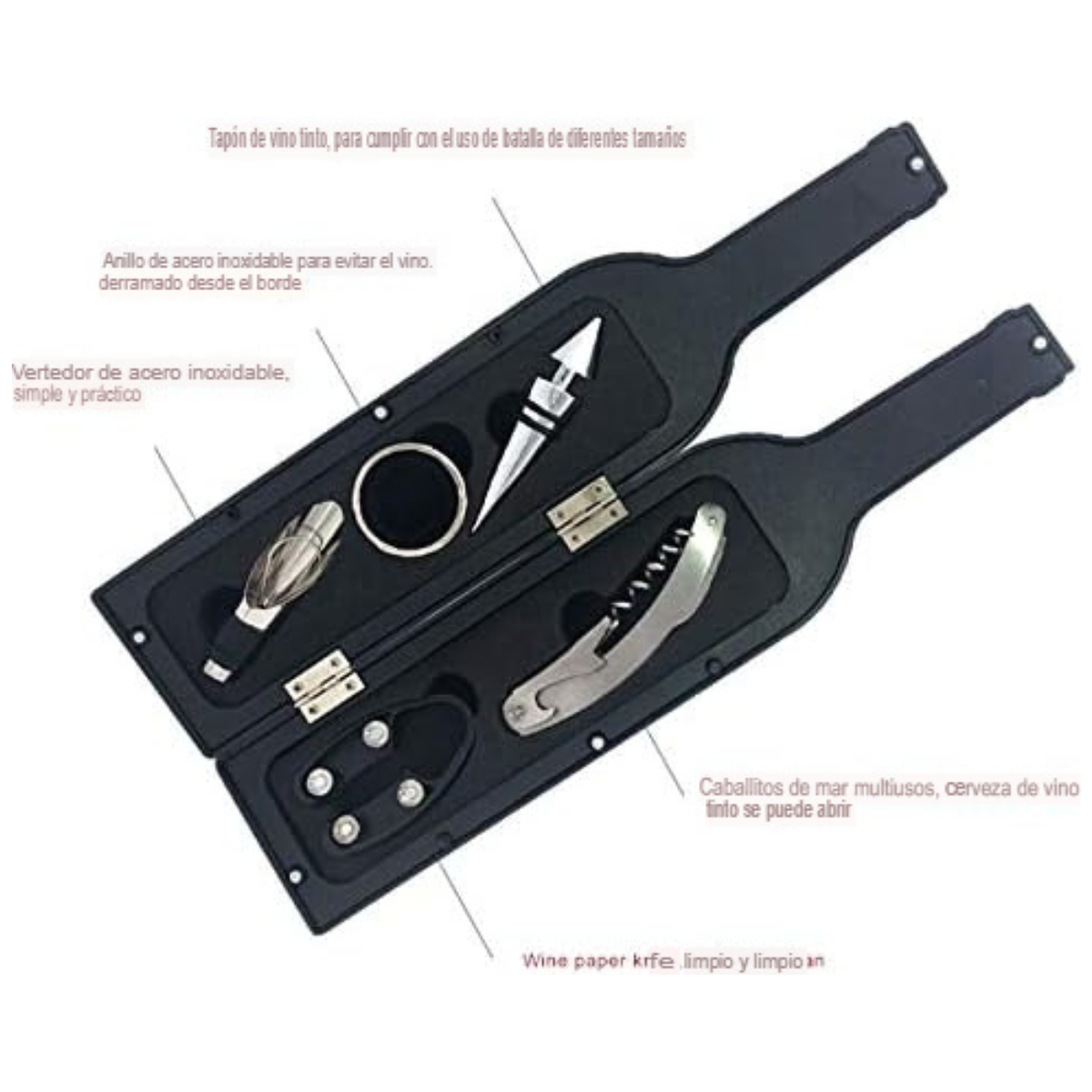 Set Botella 5 Piezas para Botellas